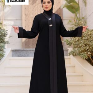 silk abaya with satin