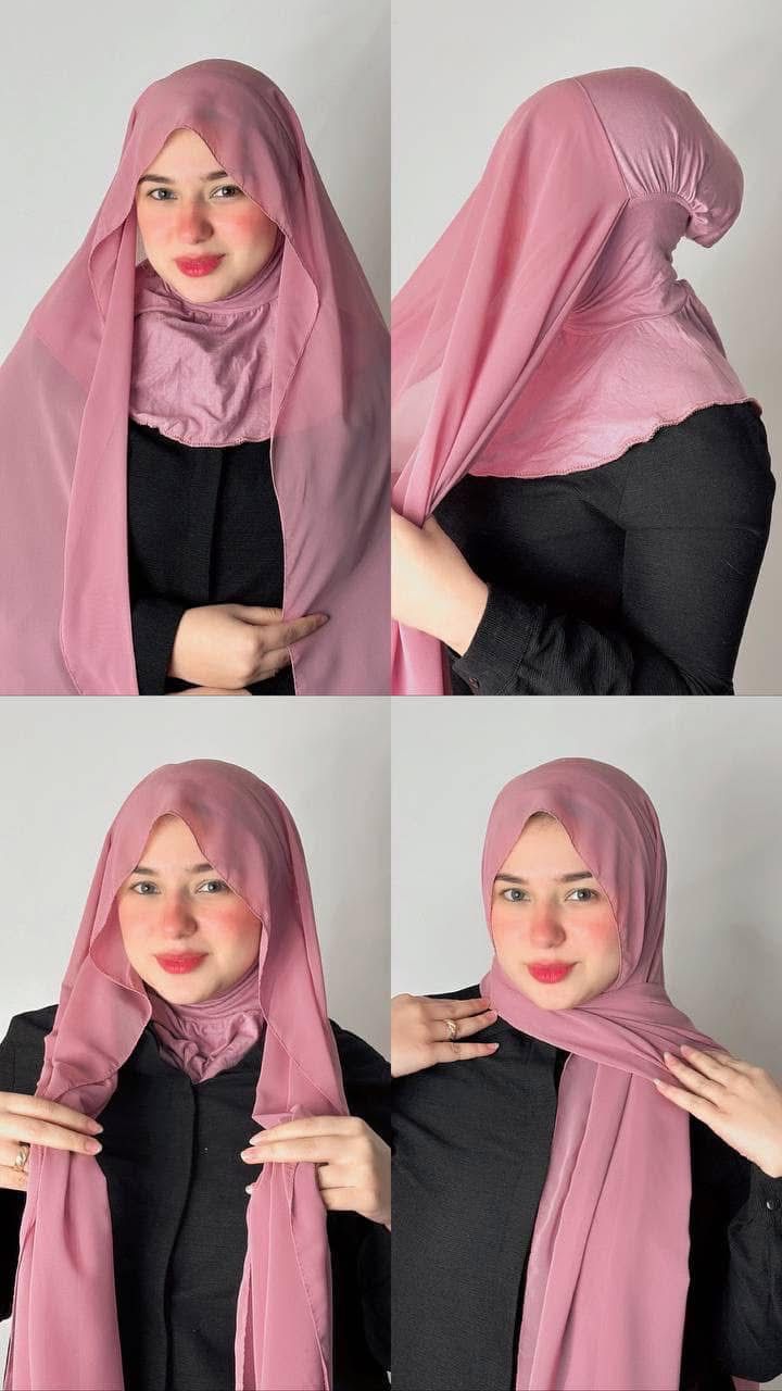 chiffon hijab with a cotton neckline chiffon hijab with a cotton neckline