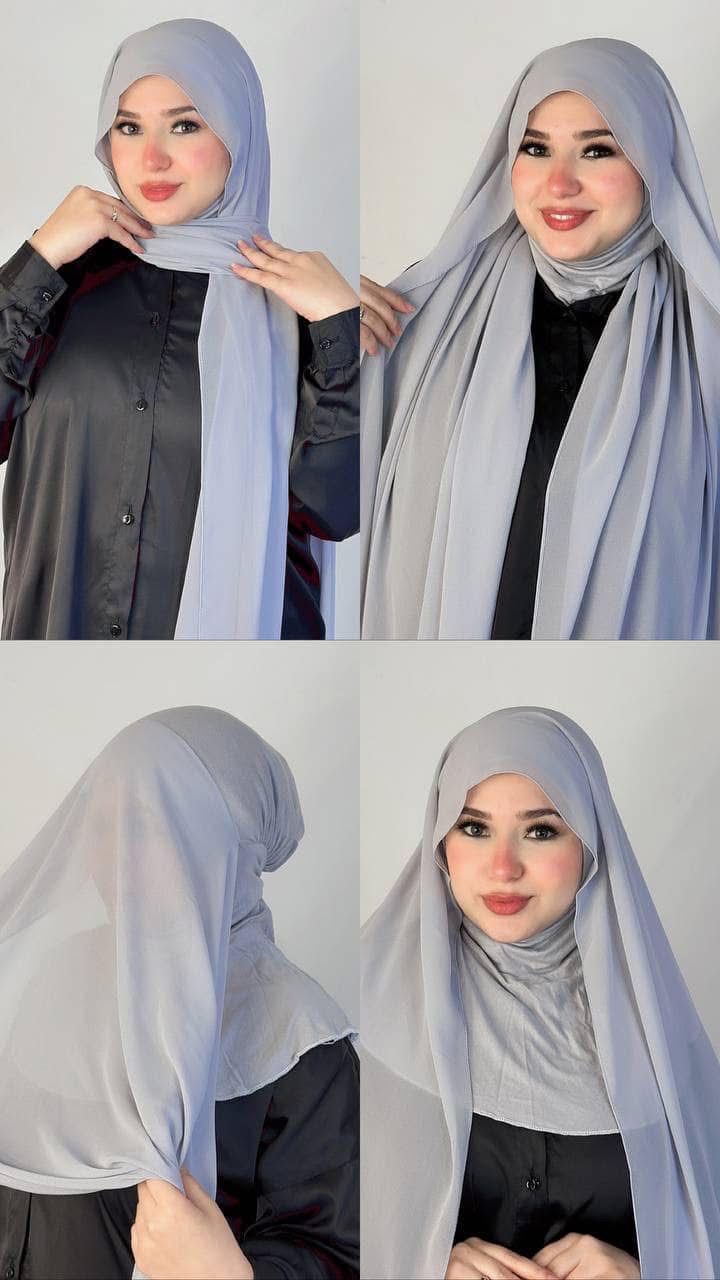chiffon hijab with a cotton neckline chiffon hijab with a cotton neckline