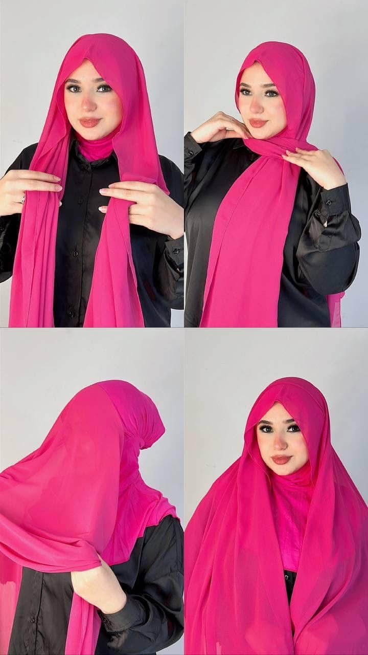 chiffon hijab with a cotton neckline chiffon hijab with a cotton neckline