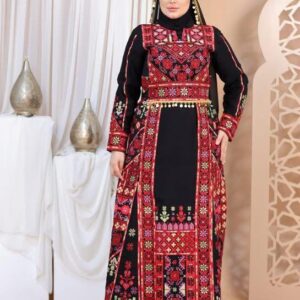 palestinian abaya, saudi crepe fabric