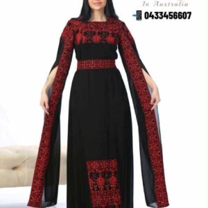 palestinian abaya, saudi crepe fabric