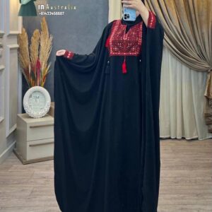 palestinian abaya, saudi crepe fabric