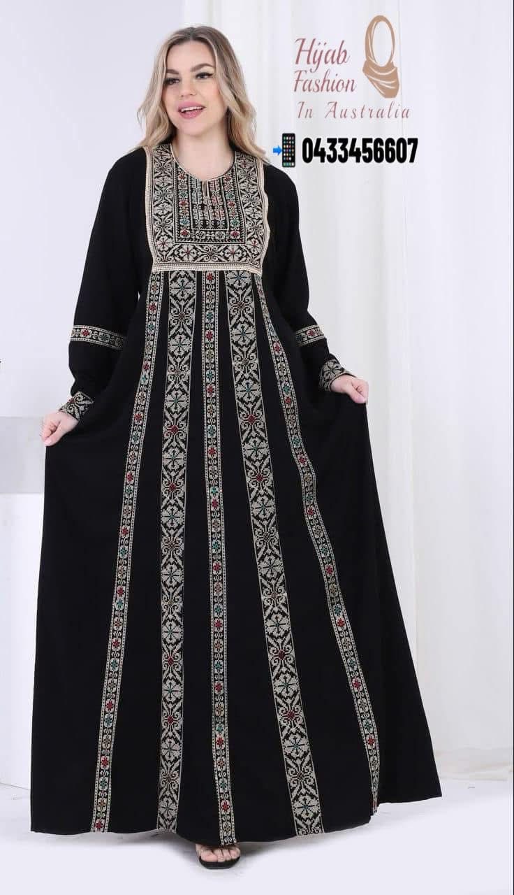palestinian abaya, saudi crepe fabric palestinian abaya, saudi crepe fabric